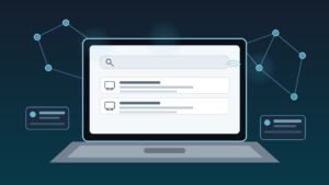 Illustration of ServiceNow AI Search displaying CMDB computer results
