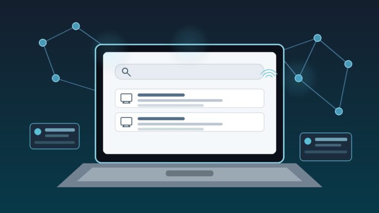 Illustration of ServiceNow AI Search displaying CMDB computer results